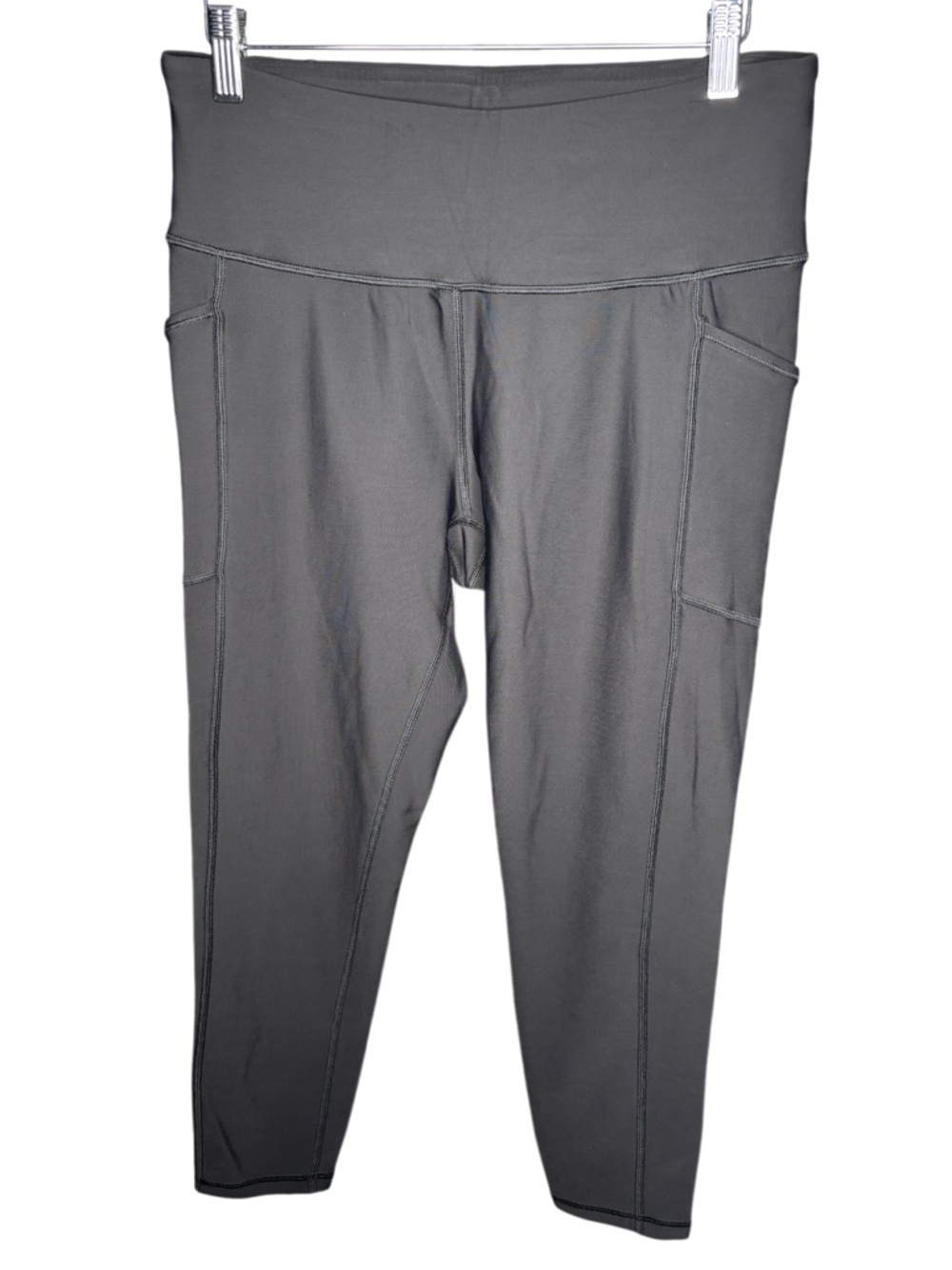 CRZ YOGA | Black Crop Leggings | High Rise | Side Pockets | Size Large